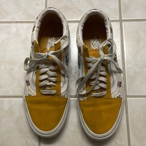 Yellow flower block vans